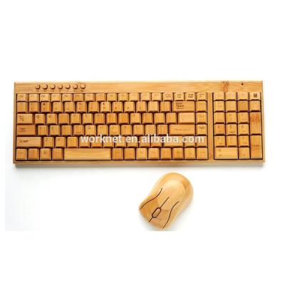 China 201 Wireless Turkish Wireless Handcrafted Keyboard And New Arrival Bamboo Layout Keyboard Mouse Combo for sale