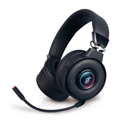 China Head Mounted Wired And Wireless Music Over-Ear Headphones With Microphone RGB Luminescent Headphones 40mm Shocking Bass for sale