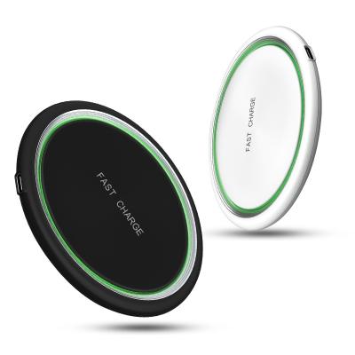 China New 53-01A QI Mobile Phone Wireless Charger For Apple iphone8 Mobile Phone 15W Ultra-thin Round Gift Fast Charging Wholesale for sale