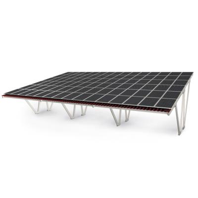 China Quick Installation Parking Structure Ground Mounted Solar Panel Modern Design PV Parking Rack System for sale