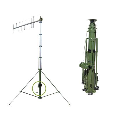 China CCTV Camera Crank 6m Antenna Aluminum Tripod For Antenna Support Tower for sale