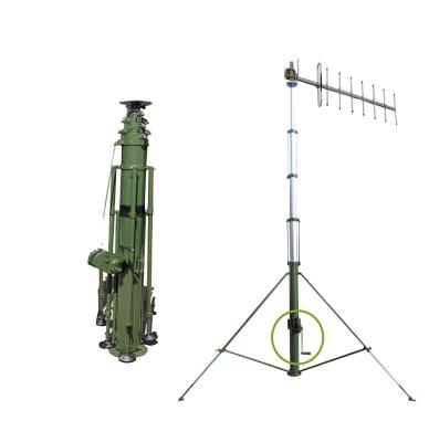 China Portable Manual 6m CCTV Camera Antenna Pole Telescopic Mast Tower With Tripod for sale