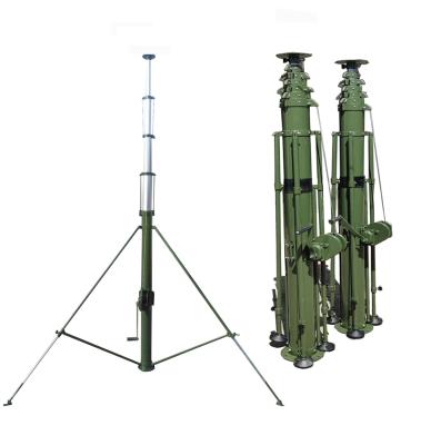 China Aluminum Telescopic Winch Mast Mobile Antenna 18m Hand Antenna Telescoping Mast for sale