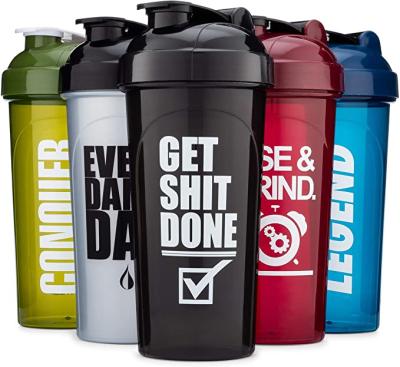 China BPA Gym Viable Free Colored Protein Shaker Bottle With Mixing Ball for sale