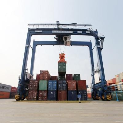 China Gantry Crane Container Storage Yard Used Solid Tire Crane Handling Crane Double Girder Rubber Tired Gantry Crane For Sale for sale