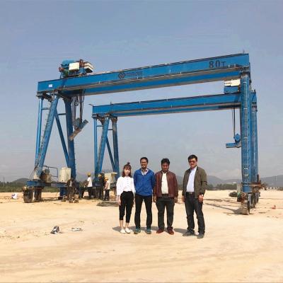 China Gantry Crane Girder Lifting Crane Rubber Banded Gantry Crane For Sale for sale