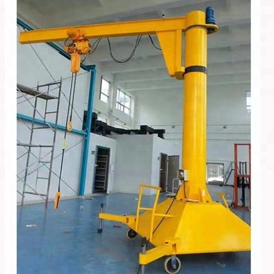 China Jib Crane 500KG Jib Crane Movable Cantilever Portable Crane with Electric Chain Hoist for Sale for sale