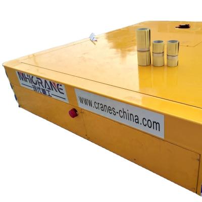 China Construction Material Shops 20 Ton Polyurethane Trackless Wheel Electric Material Transport Vehicle For Sale for sale