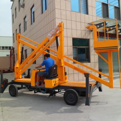 China Building Material Stores Articulated Boom Diesel Powered Lifting Platform Car For Sale for sale