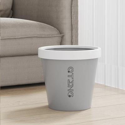 China Wholesale Plastic Open Top Small Hotel Stocked Trash Can With Customized Color And Logo For Commercial Use for sale