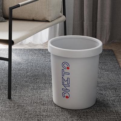 China Indoor Kitchen Stocked Large Diameters Open Top Trash Cans With Color And Logo Customized Plastic 12L Waste Bin for sale