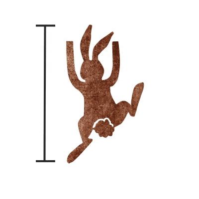 China Wholesale Rusty Metal Rabbits Corten Steel Art Metal Art Garden Decoration From Europe for sale