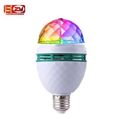 China 3W RGB LED Light Bulb Stage Light Effect Party Lamp 85265 Disco Mini Residential Colorful Crystal Magic Ball Club DJ Automatic Rotating Lights for sale