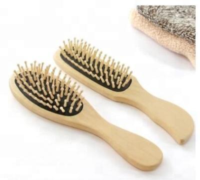 China Yaeshii Detangling Compact Professional Bamboo Tooth Straighten Custom Wooden Hair Sweep Magic Cheap Hair Brush for sale