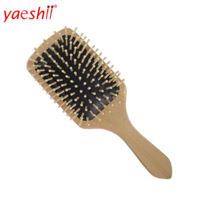 China 4g Yaeshii factory wholesale wooden black paddle hair brush, hair brush paddle, paddle hair brush for sale