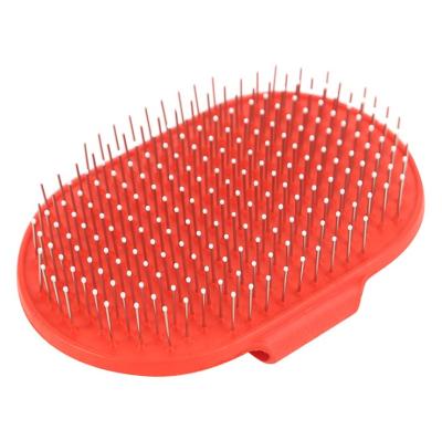 China Home Hardcover Book Long Steel Needle and Rubber Round Comb with Point Massage Bath Pet Comb for sale