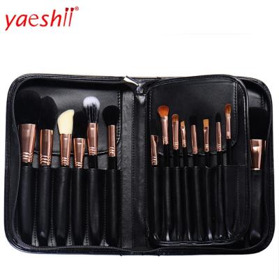 China Angular Blush Yaeshii Professional 29 Pcs Cosmetic Powder Makeup Brushes With A Book Type Brush Bag for sale