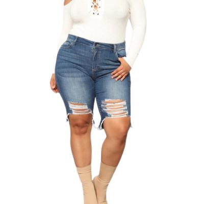 China Breathable cropped jeans for women plus size jeans for fat women USA 2xl--8xl class jeans for sexy woman for sale