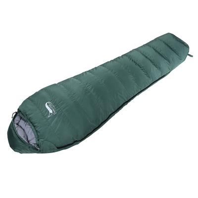 China Comforter + Cushion Army Green Duck Down Filling Winter Camping Travel Sleeping Bag + Sleeping Bag for sale