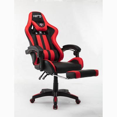 China Newcomer Comfortable Ergonomic PC Gaming Chair Adjustable (Height) With Foot Rest for sale