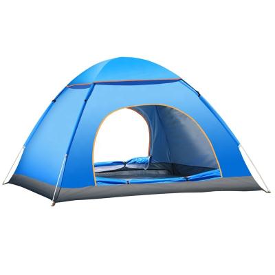 China Diagonal tie type bakery beach 4 people portable automatic folding camping tents for sale for sale