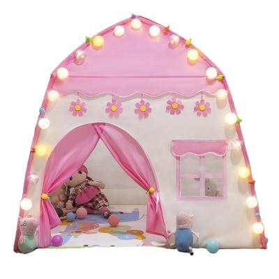 China Diagonal Tying Type Outdoor Princess Castle Villa Toy Camping Tents Children's Bed Girl Play 2 Person Border Canvas for sale