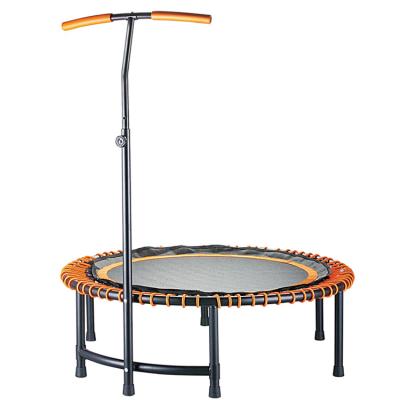 China Without Protective Mini Fitness Trampoline With Adjustable Waist Handle Net Foldable Bar for sale