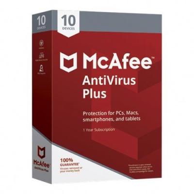 China Globally McAfee Internet Security 1 year 10PC Computer software antivirus plus one year multi user for pc mac android mcafee for sale