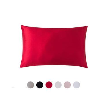 China 16/19/22 wholesale viable red 100% pure momme silk pillowcase mulberry silk pillowcase gift set for sale