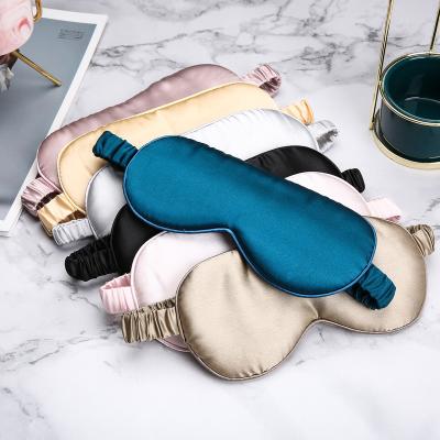 China Hot Selling 22mm Anti-wrinkle 100% Mulberry Silk Sleep Mask Eye Patches With Elastic Strap for sale