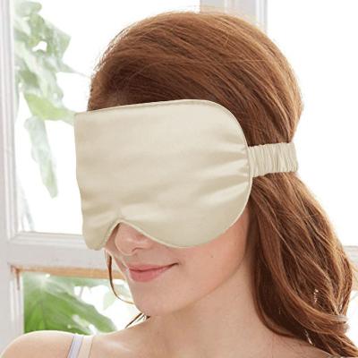 China 100% Adjustable Burrowing Mulberry Silk Sleeping Eye Mask 16/19/22/25MM Anti-wrinkle for sale