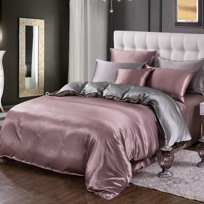 China Europe factory price 25mm top grade silk bedding sets with sheet cover pillowcase mulberry silk bed sheet for sale