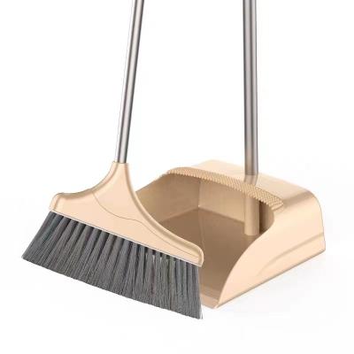 China Long Handle Foldable Rotating Decorating Stainless Steel Broom And Dustpan Painting Set With Magnetic Broom for sale