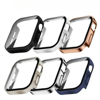 China Smartwatch Armor Waterproof Watch Case Glass Screen Protector For Apple Watch Series 8 7 6 5 Cover Cases for sale