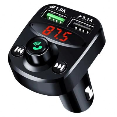 China BT C Simr Usb Radio 4.1A BT Fm Audio Handsfree Stereo Transmitter Popular Player Dual Charger With 3.1A Car Mp3 Fast Charger for sale