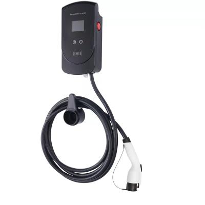 China DC 6mA RCD Electric Vehicle Charger 7kw AC Home Fisherman EV Charging Stations Type2 ev charger fast charging type wallbox for sale