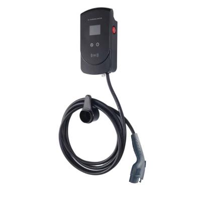 China AC 32A Home Fisherman EV Charging Stations EV Charger Type 1 Electric Vehicle Fast Charging Type One RCD 7kw Wallbox for sale