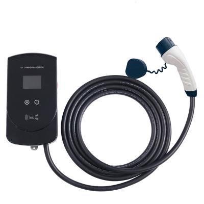 China 32A fisherman type 1 - 2 electric vehicle charging station Wallbox ev charger for electric car FE-AM3-32 for sale