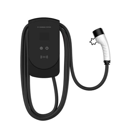 China TPU Fisherman Mode3 Type - 2 32A 3 Phase 22kw EV Charger Electric Car Wallbox Wall Mounted Charging Station for sale