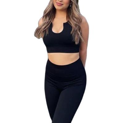 China Breathable Custom Logo Plus Size Seamless Activewear Set Long Sleeved Top Leggings 2 Piece Set Custom Yoga Set BK640 for sale