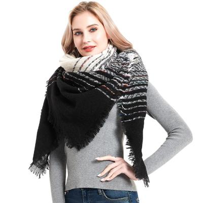 China 2020 Fashions Hot Custom Fringe Knitted Decoration and Winter Knit Cashmere Scarves Wool Sweater Acrylic Viscous Scarf for sale