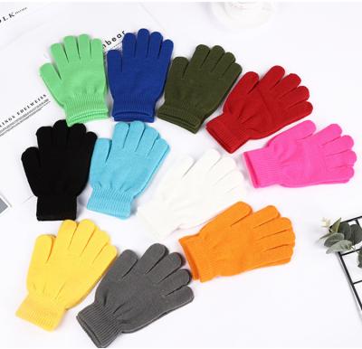 China Color Free Eco-Friendly Universal Gloves Candy Size Men Women Size Five-finger Hot Adult Knitted Gloves for sale