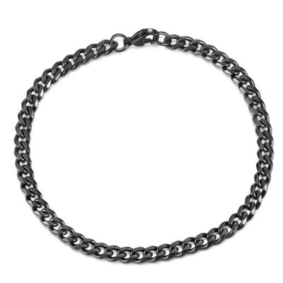 China Hiphop 3MM Stainless Steel Cuba Chain Bracelet Men Fashion Boys Hip Hop 18K Gold Plated Jewelry For Men for sale