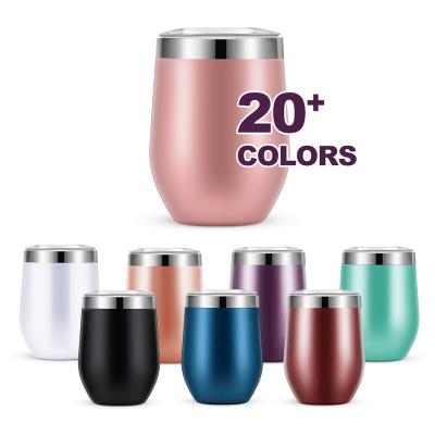 China Hot Selling Amazon Custom Logo Wall Mount Stainless Steel Sip 12oz Wine Cups In Bulk Viable Double Tumbler for sale