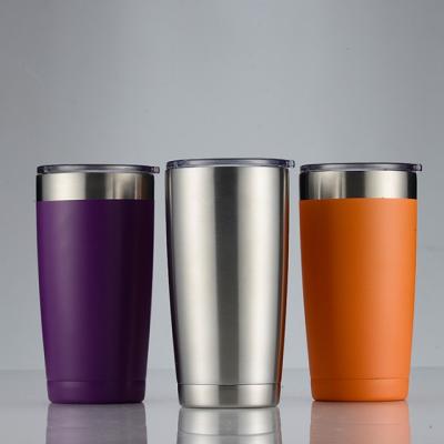 China Sustainable Wholesale High Quality Powder Coated 20 Ounce Stainless Steel Tumbler for sale