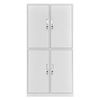 China Knock Down New Design 4 Door Metal Cabinet Steel Locker Gym For Changing Room for sale