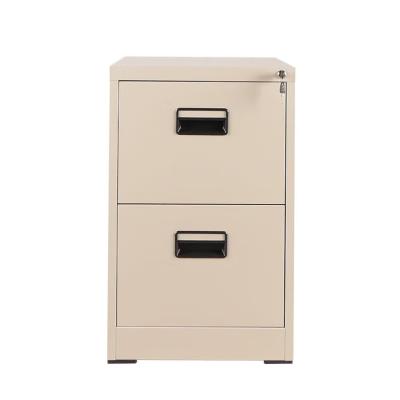 China Foldable Steel Metal File Cabinet 2 Side Drawer Steel Metal File Cabinet Lockable Filing Cabinet for sale