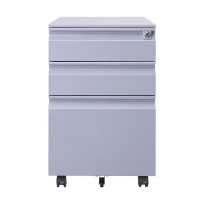 China Office Furniture Mobile Small Filing Cabinet 3 Drawers Mobile Metal Cabinet for sale