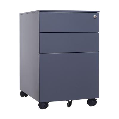 China New Design Movable Screw Free Moving Pedestal Cabinet 3 Drawer Under Office Filing Cabinet for sale