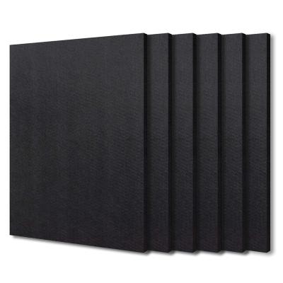 China Highly Effective Sound Absorption Black Color Music Studio Sound Absorbing Panels Soundproof Insulator Peach Interior Acoustical Wall Composite Panels for sale